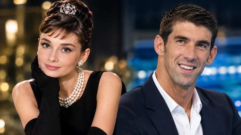 Audrey Hepburn and Michael Phelps